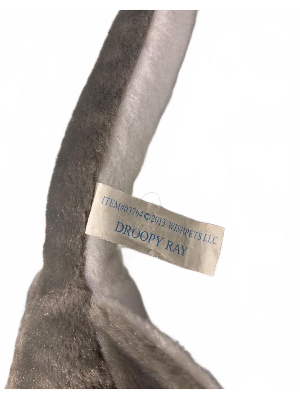 Wishpets Grey Stingray Plush Stuffed Animal Droopy Ray 2013 Blue Sparkle Eyes - Picture 6 of 8
